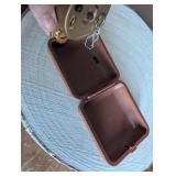 Westclox Travel Alarm Clock Brown Case