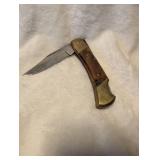 Colonial Folding Pocket Knife with Leather Sheath