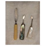 Mother of Pearl and Bone Handle Knife Set