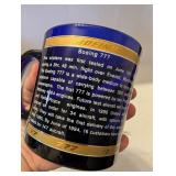 Boeing 777 Commemorative Coffee Mug and Service Pins Set