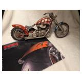 American Flag Custom Motorcycle Model + Poster