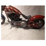 American Flag Custom Motorcycle Model + Poster