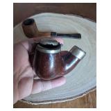 KBB Tobacco Pipe with Metal Bands
