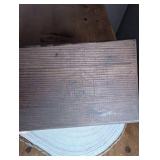 Early 1900s Wooden Cigar Box with Carved Pattern