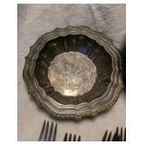 Ornate Silver Flatware Set with Enamel Accents