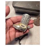 Mixed Metal Kitchen Smalls: Bread box, shakers, napkin holder