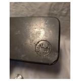 Mixed Metal Kitchen Smalls: Bread box, shakers, napkin holder