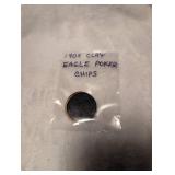 1905 Clay Eagle Poker Chips Set