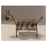 Metal Wire Spiral Dog Sculpture