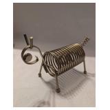 Metal Wire Spiral Dog Sculpture
