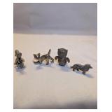 Miniature Pewter Figurine Collection