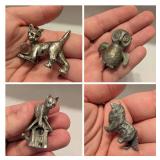 Miniature Pewter Figurine Collection
