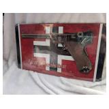 WWII German Parabellum P08 Luger Tin Sign