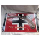 WWII German Parabellum P08 Luger Tin Sign