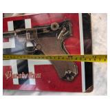 WWII German Parabellum P08 Luger Tin Sign