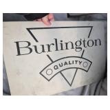 Burlington Quality Metal Store Sign