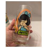 1993 Flintstones Freddy and Betty Glass Set -2ct