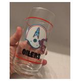 Houston Oilers NFL Mobil Drinking Glass