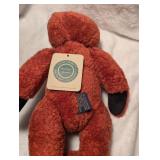 Boyds Bears Red Plush Bear with Black Bow