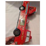 Nylint Aerial Hook-N-Ladder Fire Truck Back + Toy Engine