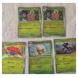 Grass Pokemon Trading Card Collection - Meganium, Vileplume, Whimsicott & Genesect Rares
