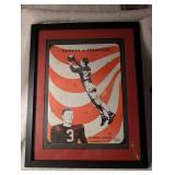 Framed 1967 Kansas vs Stanford Football Program