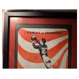 Framed 1967 Kansas vs Stanford Football Program