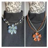 Floral Crystal Statement Necklaces - 2 ct