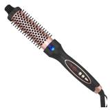 Curling Iron Thermal Brush Dual Voltage Travel-Friendly with Digital Display Temperature Ceramic Tourmaline Ionic Quick Heating Suitable for Man and Women Short and Long Hair (1.25 inch) - Retail: $20