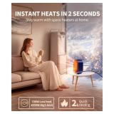 Space Heater, Portable Small Heaters for Indoor Use, Electric Desk Heater with Overheat and Tip-Over Protection, Mini Personal Heaters for Home Office Workspace, Blue - Retail: $25