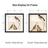 BKABOT 6x6 Picture Frame, Black Metal Photo Frames with HD Glass, Fits 5x5 with Mat or 6 x 6 without Mat, Display for Wall and Table, 1 Pack - Retail: $12