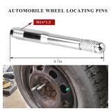Sbulhia Wheel Alignment Pin, M14  1.5 Stainless Steel Wheel Hanger Tire Alignment Mounting Tool, Auto Wheel Lug Bolt Rim Stud Pilot Pin for Changing Tires, Car Accessories (M14-1.5) - Retail: $5