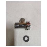 Bidet T-Valve Adapter, 3/8 x 3/8 x 1/2 Inch T-Fitting with Water Valve & 3/8 Inch Hose for Bidet