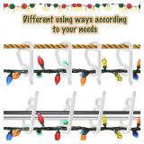 Geegoods Christmas Light Clip,120 Pcs Plastic Outdoor Weatherproof Holiday Gutter Hooks Clips for Outside String Lights Christmas Decoration - Retail: $10