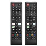Pack of 2 New Universal Remote for All Samsung TV Remote, Replacement Compatible for All Samsung Smart TV, LED, LCD, HDTV, 3D, Series TV - Retail: $10