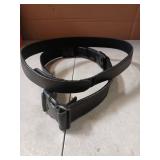 TACNEX 2" Duty Belt w/Hook Lining 4 Keepers 1.5" Reversible Inner Belt for Police Correctional Officer Security Plain Black M - Retail: $46