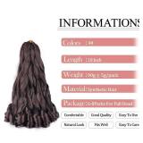 French Curl Braiding Hair 18 Inch Soft Bouncy Braiding Hair Pre Stretched Loose Wave 90g/pack Yaki Crochet Hair for Black Women Hair Extensions for Braids (18 inch 6 packs, 4#) - Retail: $21