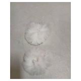 2 PCS White Faux Rabbit Fur Fuzzy Scrunchies - Fluffy Elastic Hair Bobbles, Ponytail Holders, and Hair Accessories for Girls & Women - Retail: $6