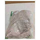 Wrap Around Dust Ruffle Bed Skirt - Cream - for Queen Size Beds with 15 in. Drop Easy Fit Elastic Strap - Pleated Bedskirt with Brushed Fabric - Wrinkle Free, Machine Wash - by CGK Linens - Retail: $2