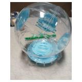 Hamster Exercise Ball, 7.9 Inch Syrian Hamster Ball, Transparent, Large Ball with Four entrances (Blue) - Retail: $19