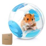 Hamster Exercise Ball, 7.9 Inch Syrian Hamster Ball, Transparent, Large Ball with Four entrances (Blue) - Retail: $19