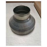 VezoWorks 8" to 4" Inch Duct Pipe Adapter - Galvanized Steel HVAC Ducting Reducer for Ventilation - PVC Pipe, Hose Coupler - Heavy Duty Exhaust, Air Conditioner Fittings - Vent Flange Connector - Reta