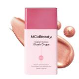 MCoBeauty - Super Glow Blush Drops - Highlighter Makeup - Shimmer Formula with Hyaluronic Acid, White Tea Extract, Cocoa Extract and More - Peachy Pink Shade Blush for Cheeks - Retail: $10