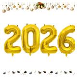 40 Inch 2026 Balloons Gold Foil Number Balloons for 2026 New Year Festival Celebration or Birthday Party Supplies Decorations,New Years Balloon 2026, New Years Eve Graduation Balloons Decorations - Re