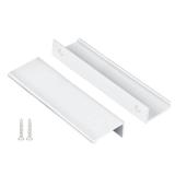 Peaha 10 Pack Kitchen Cabinet Handles 5 inch White Pulls for Dresser Drawers Door Edge Finger Pull Hardware - Retail: $36