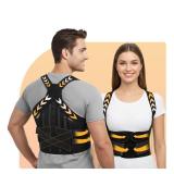 BigRose Posture Corrector for Women and Men, X Power Support Belt for Back Pain Relief with Adjustable Shoulder Straightener, Upper Lower Lumbar Neck Support, Comfortable Back Brace, Small - Retail: $