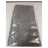 COSY HOMEER-Kitchen-Rugs-and-Mats 20"x48" Non Slip Kitchen Mats for Floor Absorbent Washable Kitchen Runner Standing Floor Mat for Sink Mat,Entry,Laundry,Polypropylene,Grey - Retail: $23