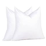 Puredown Natural Feather Down Throw Pillow Inserts 20 x 20 (Set of 2, White), Decor Pillow for Couch, Chairs, Office, Apartments
