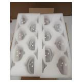 QOWOEO Set of 12 - Champagne Coupe Glasses, 7 Oz Clear Cut Rim Martini Glass with Short Stable Base, Ideal for Parties, Birthdays and Bars, Dishwasher safe - Retail: $37