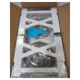 Yacee Elevated Dog Bowls with 2 Stainless Steel Dog Food and Water Bowls+Pet Food Scoop Raised Bowl Adjusts to 5 Heights (3.15",8.66",9.84",11.02", 12.2") for Small Medium and Large Dogs Cats (White) 